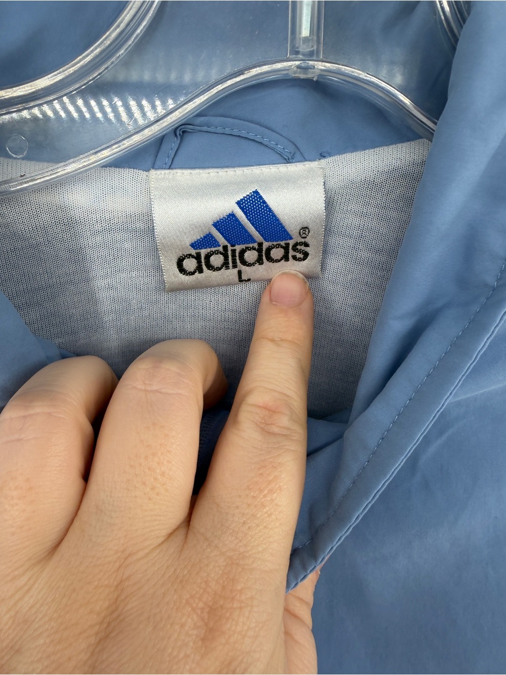 Adidas Blockette Y2K Retro 90s Streetwear Sporty Light Blue Track Suit Set SzL - Picture 2 of 16